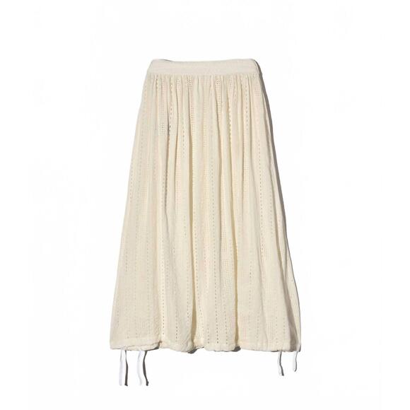 NEW ENGINEERED GARMENTS gather eyelet skirt in white - Picture 4 of 4